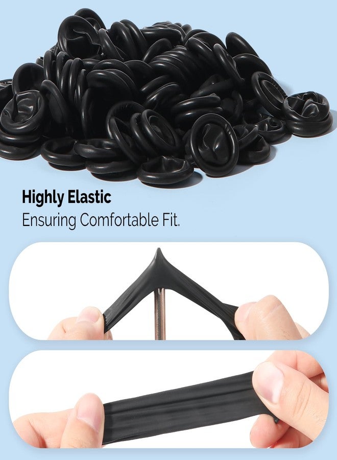 چاي ام يو أغطية أصابع لاتكس متوسطة الحجم من جامعة جيمس ماديسون، واقيات أصابع للاستخدام مرة واحدة، قفازات مضادة للكهرباء الساكنة، أسود (200 قطعة) - Image 5